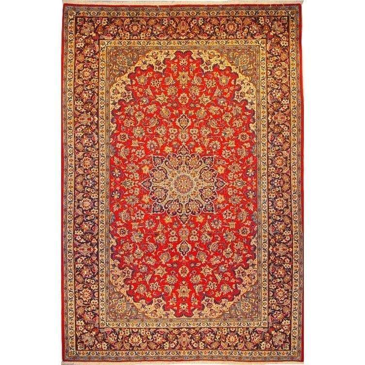 Authentic Persian Rug Najafabad Traditional Style Hand-Knotted Indoor Area Rug With Natural Wool And Cotton  11'10"  X  7'10" Panr02754